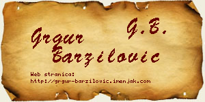 Grgur Barzilović vizit kartica